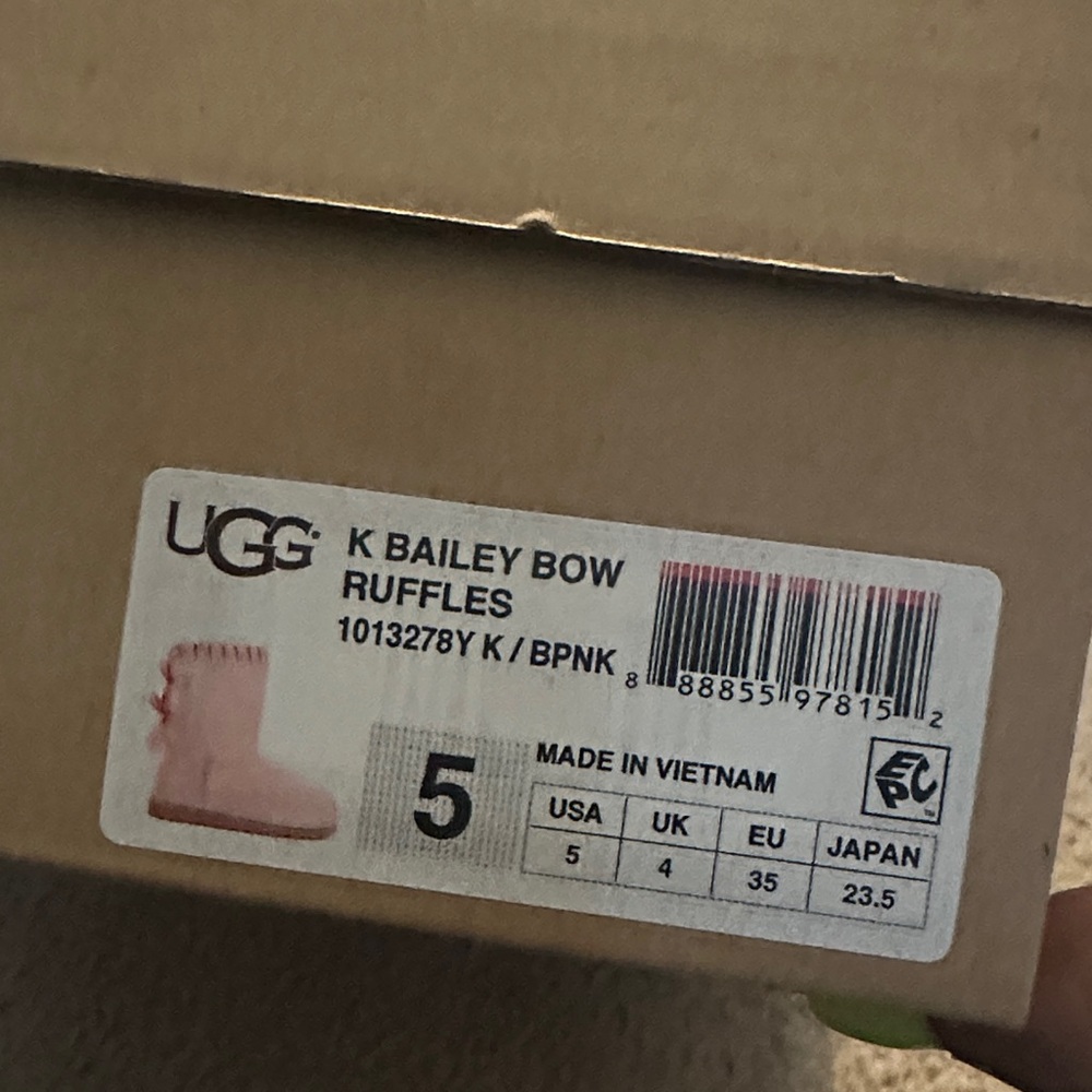 UGG K Bailey Bow Ruffles Boots - Blush Pink